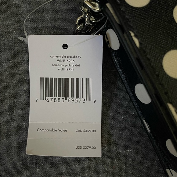 Kate Spade Black and White Polka Dot Crossbody Bag - Picture 14 of 14